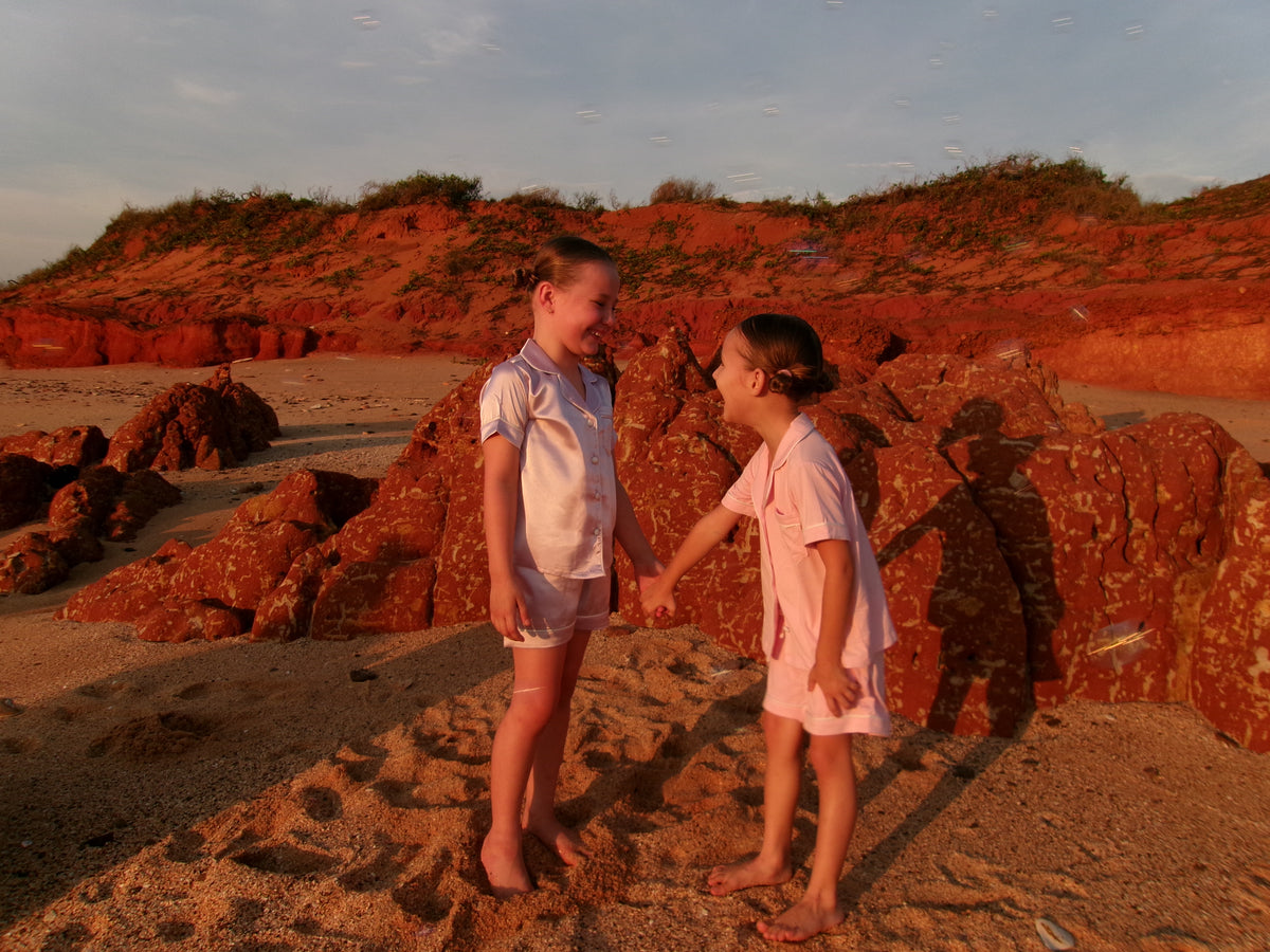 Purple Satin Set - Kids